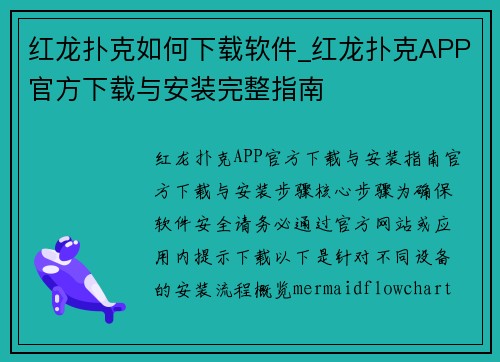 红龙扑克如何下载软件_红龙扑克APP官方下载与安装完整指南